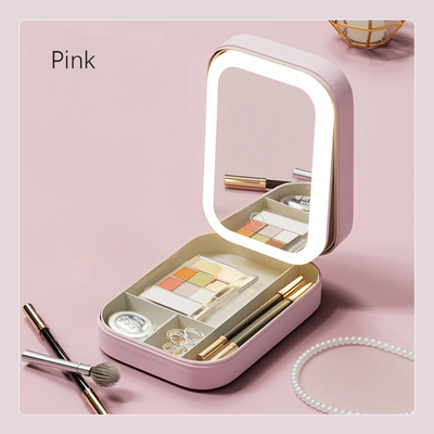 LED Adjustable Makeup Mirror With 5x 10x 15x Magnifying Lens