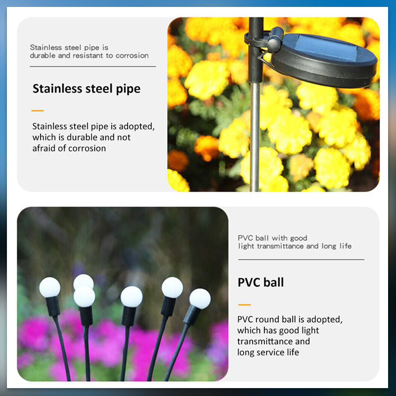 Solar Garden Light Starburst Outdoor Decorative Swing Lamp