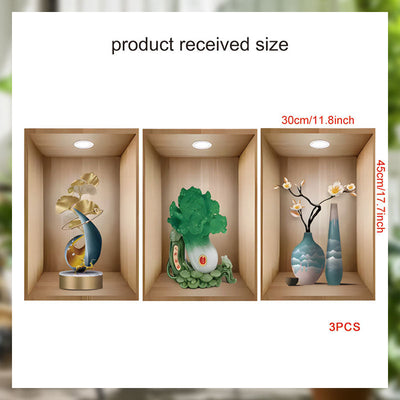Simulated Plant Flowers 3D Photo Frame Wall Sticker Decoration