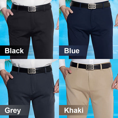 Men's Stretch Pants Classic Comfortable Fit Flexible Fabric