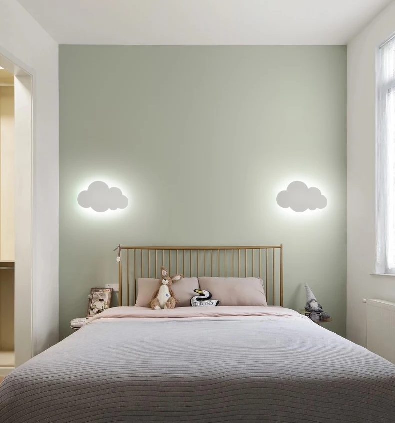 LED Cloud Wall Lamp Warm Glow Touch Control For Baby Room Decor