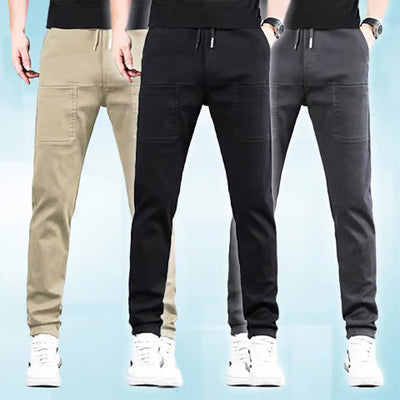 Stretch Cargo Pants With Multiple Pockets And High Stretch Fabric
