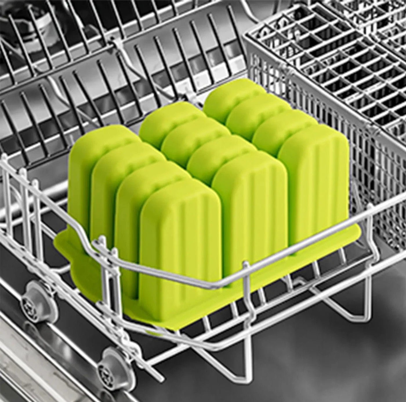 Silicone Popsicle Molds With Wooden Sticks For Kids Snacks