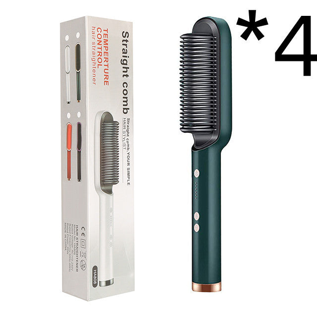 2 In 1 Hair Straightener Hot Comb Curling Tong Electric Brush