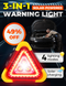2-IN-1 Solar Emergency Triangle Warning Light For Roadside Safety