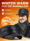 PU Leather Baseball Cap Flat Top Warm Stylish Baseball Hat