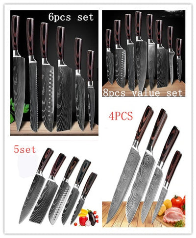 Carpenters Special Kitchen Knife Set 6 And 8 Piece Cooking Tools