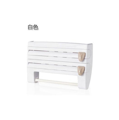4-in-1 Kitchen Roll Holder Dispenser For Foil Film Wrap Tissue Paper