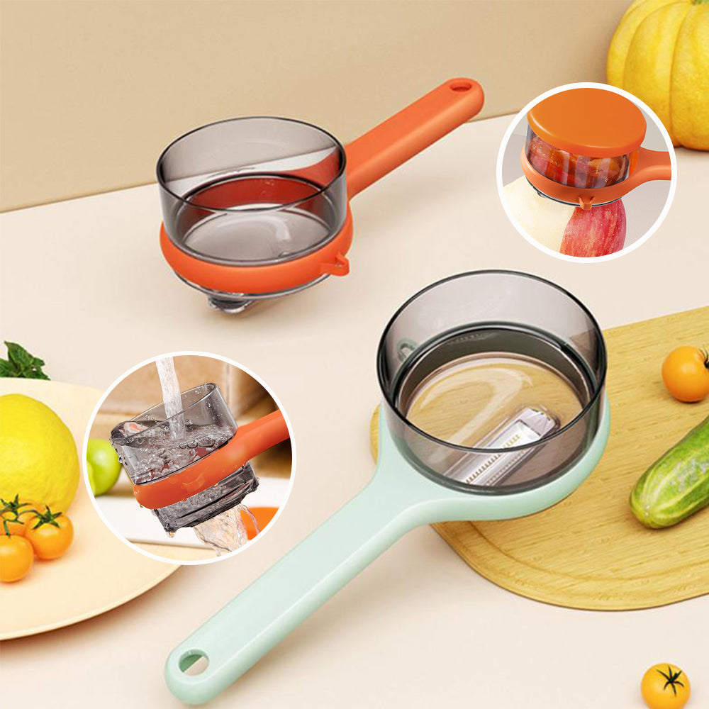 Multi Function Storage Peeler With Convenient Bucket Storage