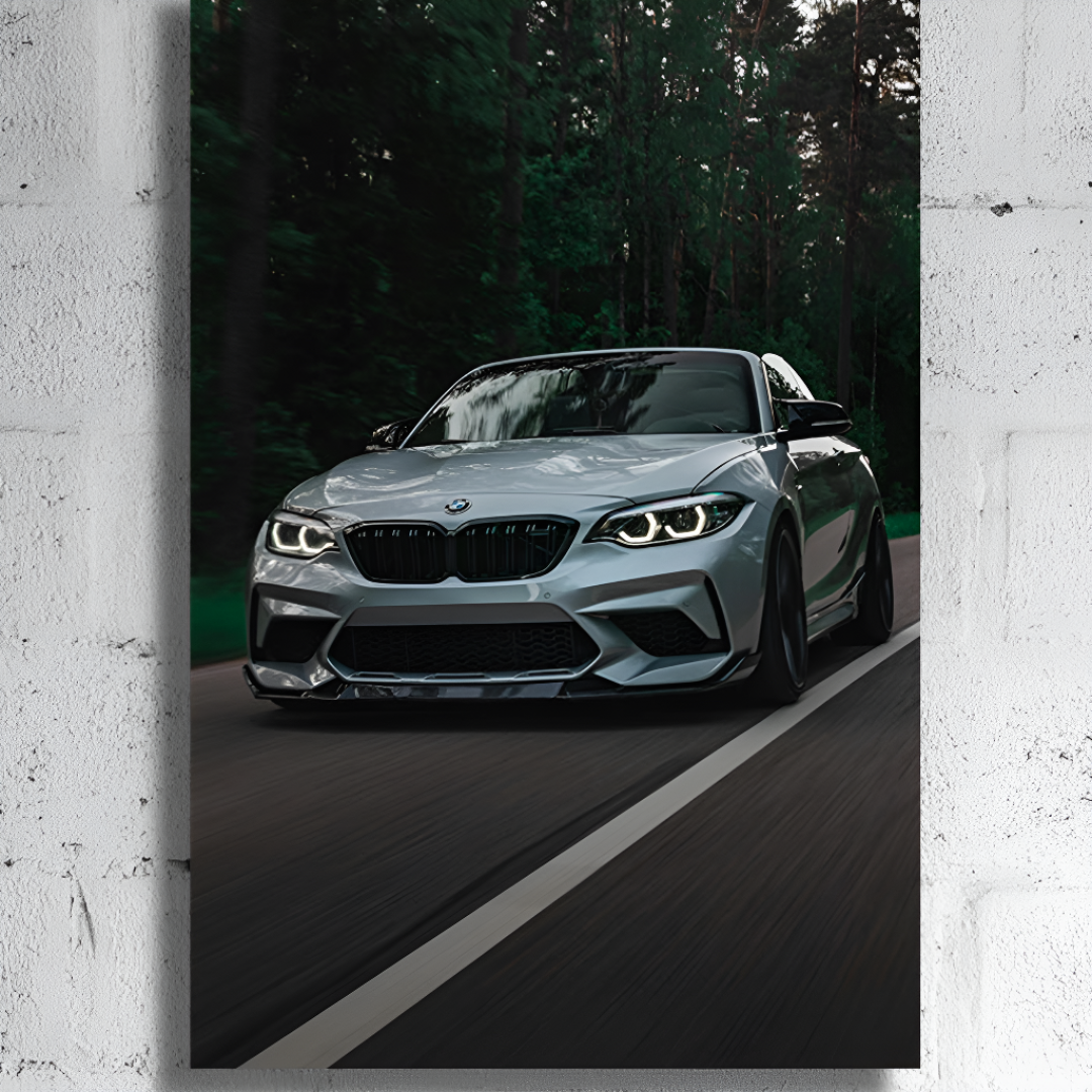 LED Car Wall Art Canvas Modern Lighted Vehicle Wall Decor