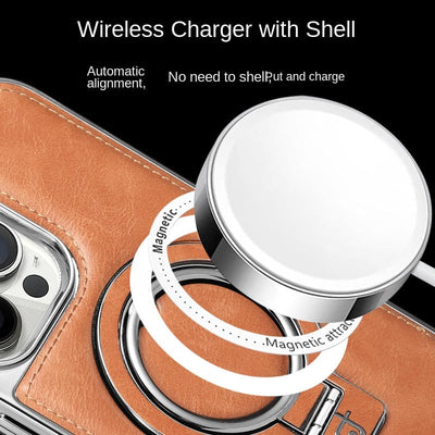 Leather Magnetic Phone Case Stand Holder For Mobile Devices