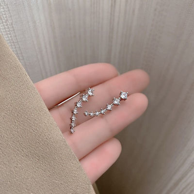 Seven Star Elegant Diamond Stud Earrings For Women