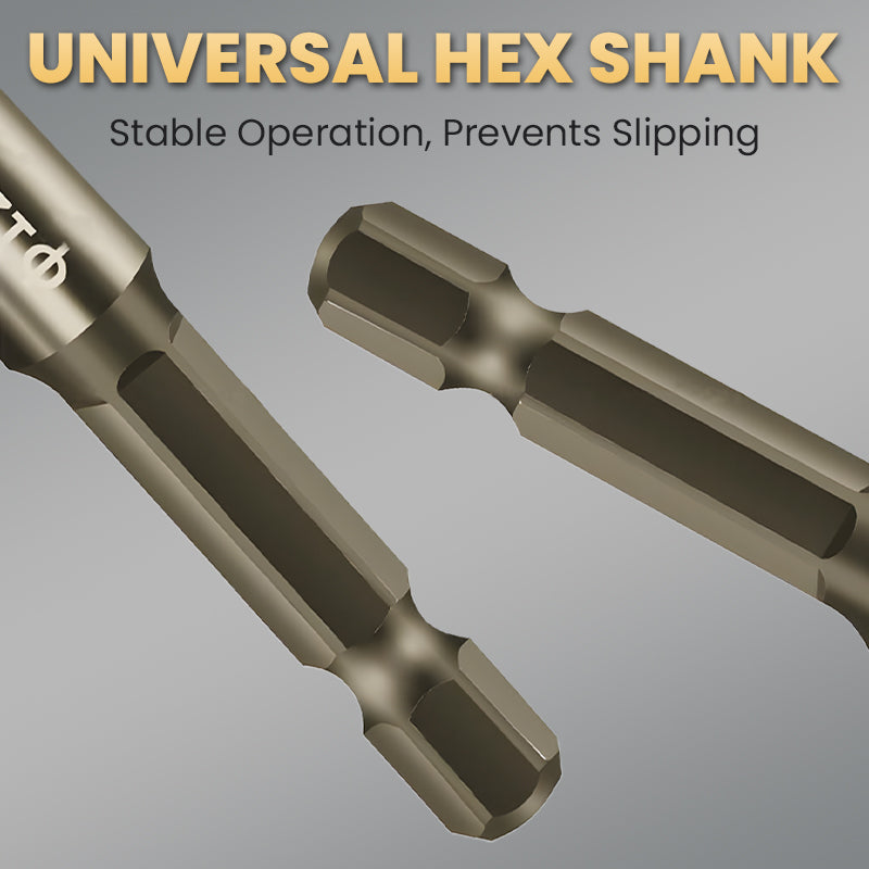 4-Flute Serrated Drill Bit Kit For Precision Metalworking Tasks