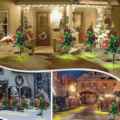 Solar Christmas Tree Lights Outdoor Waterproof LED Decorations