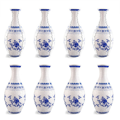 3D Puzzle Vase Creative Decorative Floral Design Kit