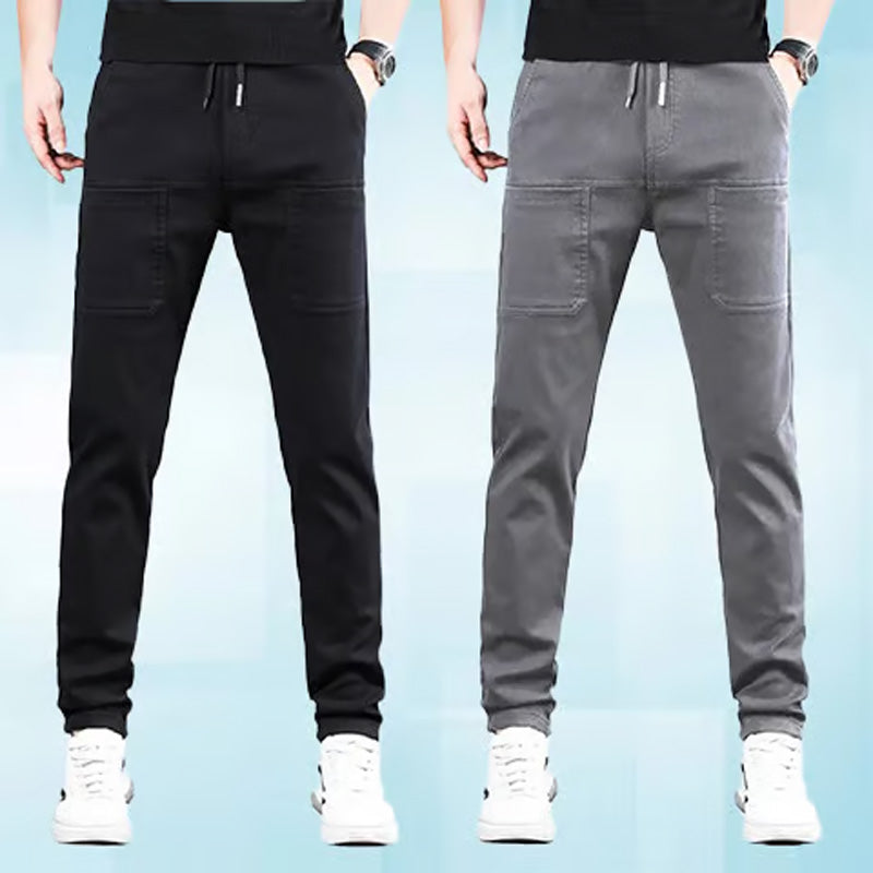 Stretch Cargo Pants With Multiple Pockets And High Stretch Fabric
