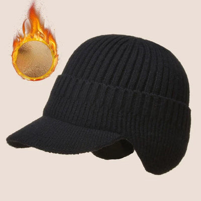Knitted Winter Hat With Elastic Ear Protection For Outdoor Riding