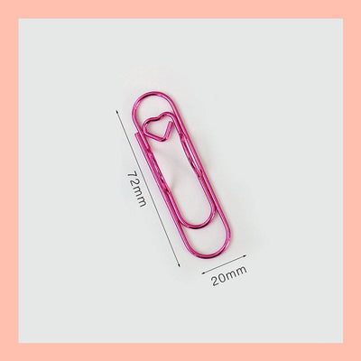 Metal Heart Pen Clip Multifunctional Stylish Office Accessory