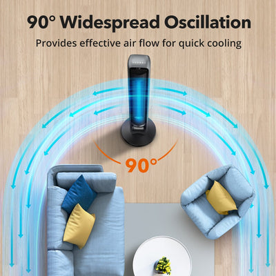 Smart Tower Fan With 120 Degree Oscillation And Quiet Operation