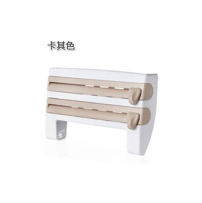 4-in-1 Kitchen Roll Holder Dispenser For Foil Film Wrap Tissue Paper