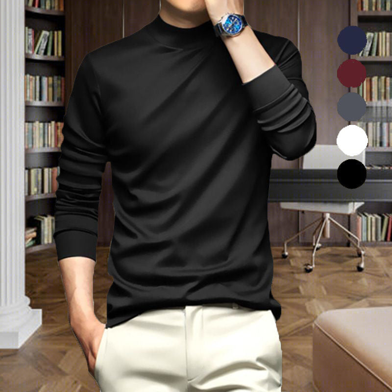 Men's Mercerized Cotton Base Layer Shirt Stretch Warm Comfortable