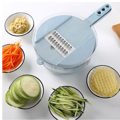 8 In 1 Mandoline Slicer Vegetable Cutter Potato Peeler Grater Strainer