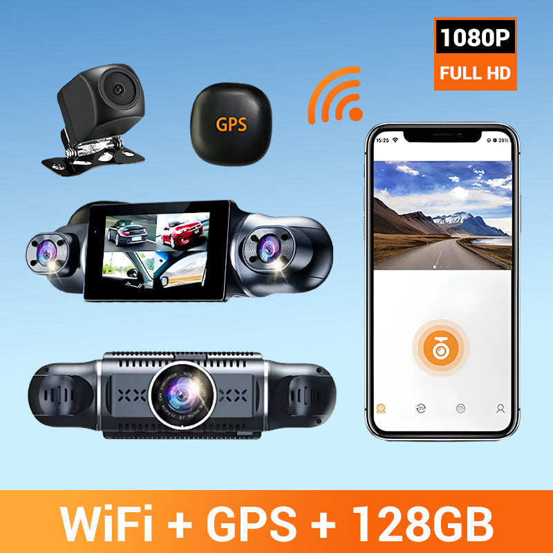 4-Channel FHD Dash Cam Ultra-Wide Angle Driving Safety Recorder