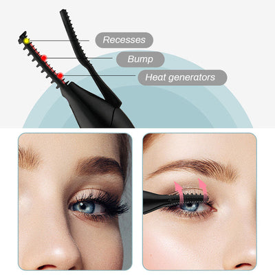 Heated Eyelash Curler Electric Lash Perm Tool For Long Curling