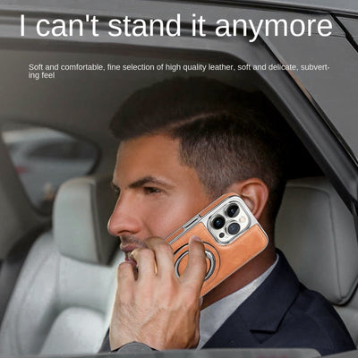 Leather Magnetic Phone Case Stand Holder For Mobile Devices