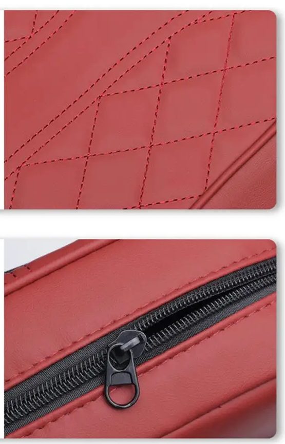 Car Armrest Cushion Memory Foam With Tissue Box And Storage Pockets