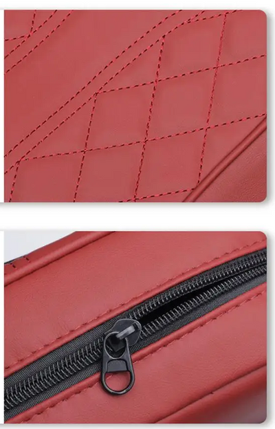 Car Armrest Cushion Memory Foam With Tissue Box And Storage Pockets