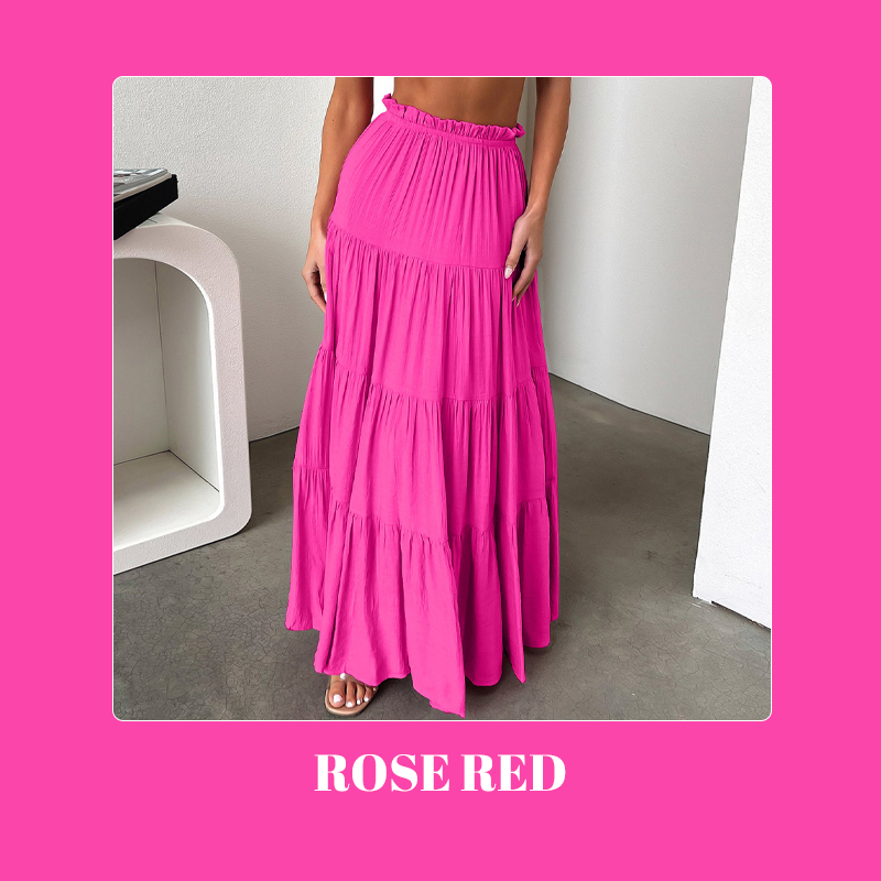 Casual Midi Skirt Women Elegant Comfortable Long Length Design