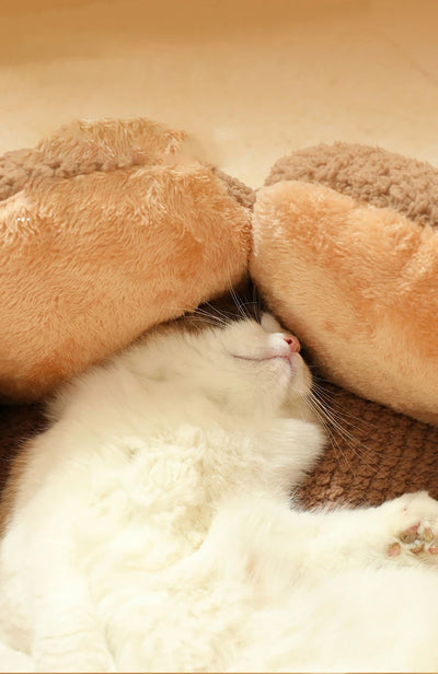 Cactus Petal Cat Bed Soft Cozy Winter Nest For Small Pets