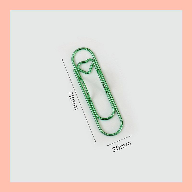 Metal Heart Pen Clip Multifunctional Stylish Office Accessory