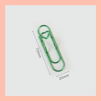 Metal Heart Pen Clip Multifunctional Stylish Office Accessory