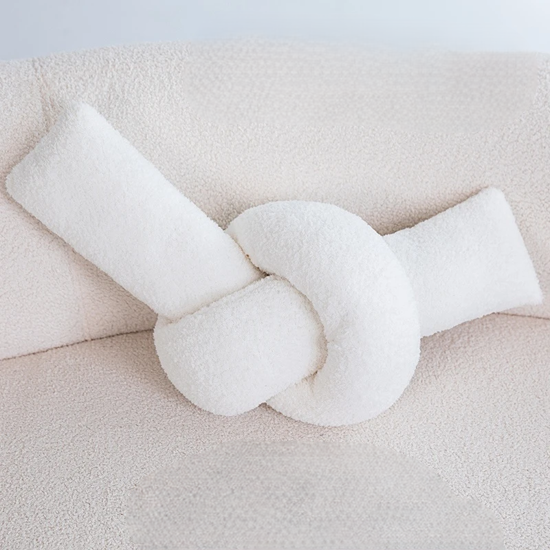 Plush Chain Knot Pillow Soft Decorative Cushion For Sofa And Home