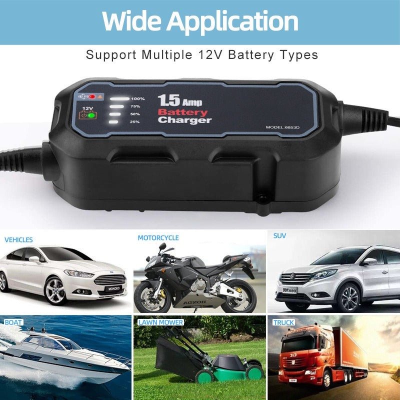 Portable Car Battery Charger 12 Volt Quick Charge Compact Design