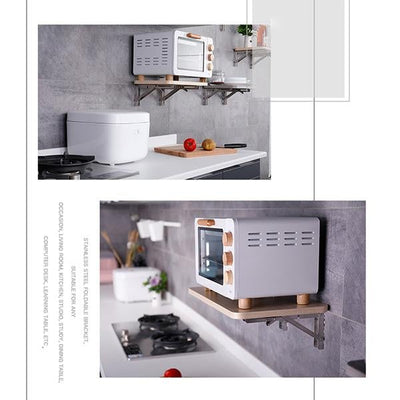 DIY Wall Mounted Folding Shelf Bracket For Space Saving Storage