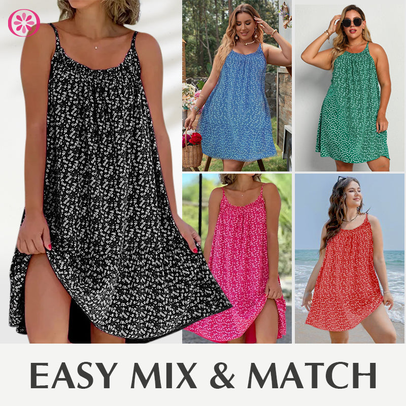 Floral Camisole Dress Lightweight Summer Floral Print Sleeveless Dress