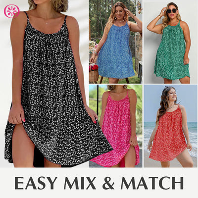Floral Camisole Dress Lightweight Summer Floral Print Sleeveless Dress