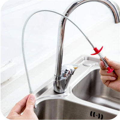 60CM Sewer Dredger Spring Pipe Drain Hair Clog Remover Tool