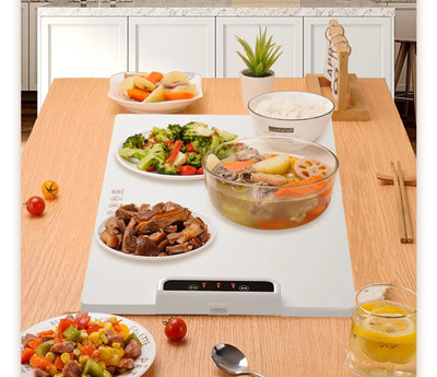 Electric Beverage And Dish Warming Tray Foldable Non Slip Heating Pad