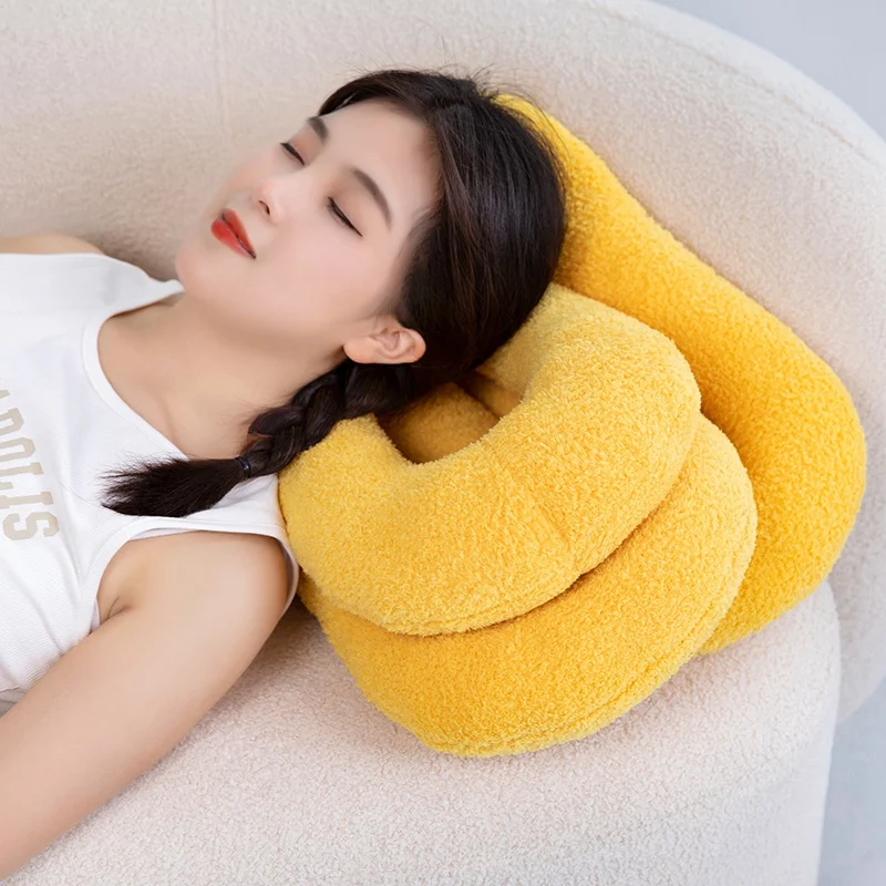Plush Chain Knot Pillow Soft Decorative Cushion For Sofa And Home
