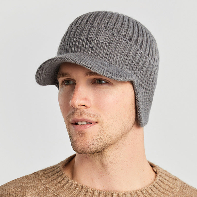 Knitted Winter Hat With Elastic Ear Protection For Outdoor Riding