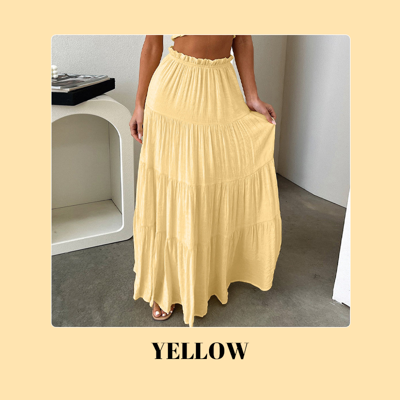 Casual Midi Skirt Women Elegant Comfortable Long Length Design