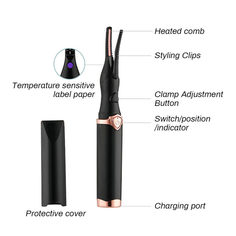 Heated Eyelash Curler Electric Lash Perm Tool For Long Curling