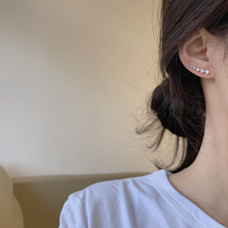Seven Star Elegant Diamond Stud Earrings For Women