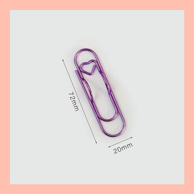 Metal Heart Pen Clip Multifunctional Stylish Office Accessory