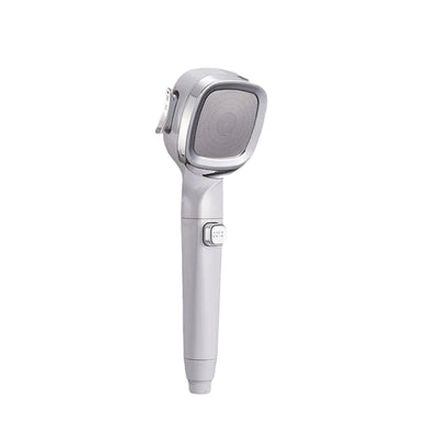 Handheld Pressurized Shower Head With 4 Spray Modes And Pause Switch