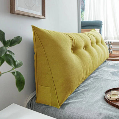 Triangular Bed Headboard Pillow Large Backrest Cushion For Reading Sleeping Support